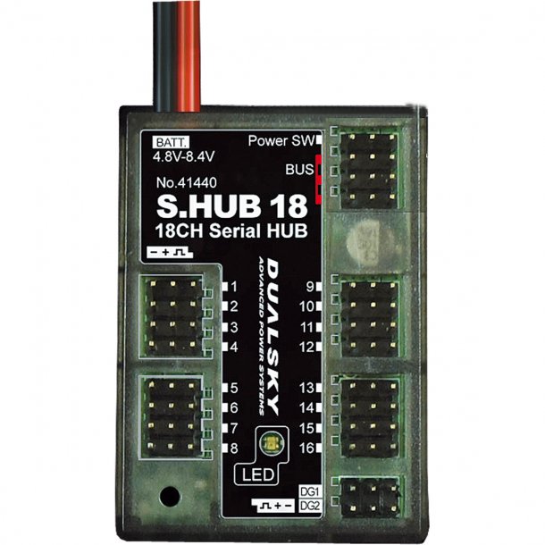 S.HUB 18 fra Dualsky. PowerBox og Dualsky S.Hub.