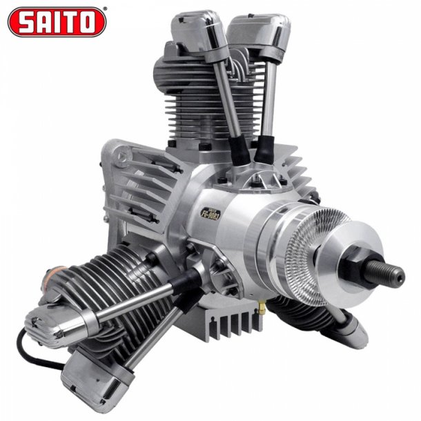 Saito FG-90R3 90cc 4-takt 3-cyl Bensin stjernemotor. - Saito ...